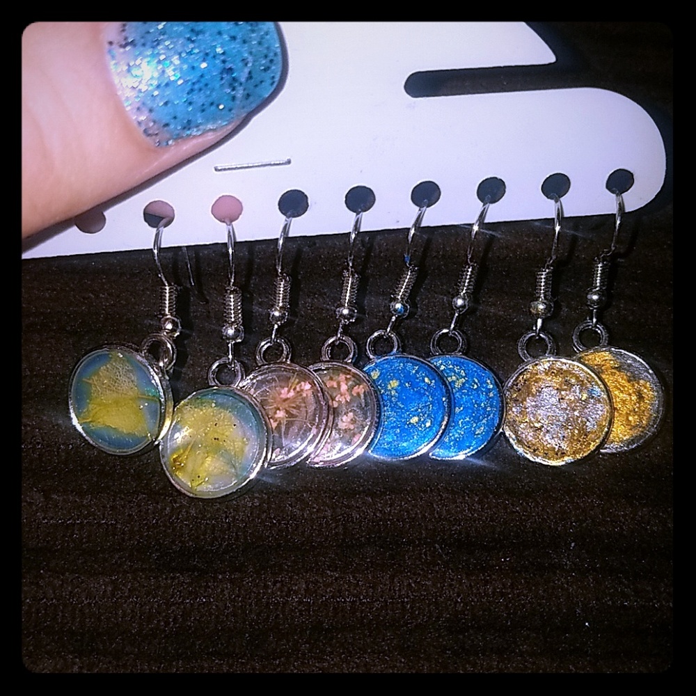 Handmade earrings 4 pairs